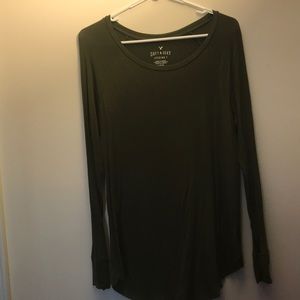 Green, soft and sexy jegging t, long sleeve
